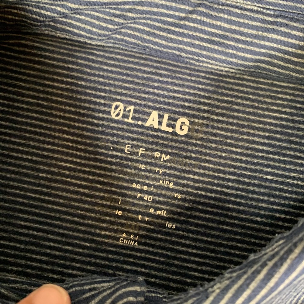 01.ALGO Polo Shirt Mens 2XL Lot Of 3 Striped Blue Rust Golf Performance Stretch - Picture 4 of 15